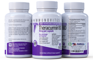 Theracurmin BID 600mg per Serving (Equivalent to 90mg Curcumin). Now w/ Ginger & Bioperine (60ct Bottle)